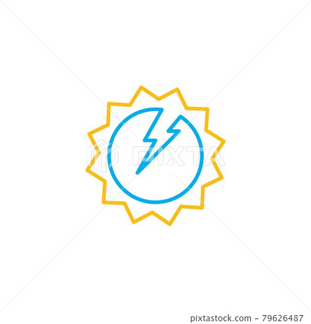 solar energy  logo vector icon illustration 79626487
