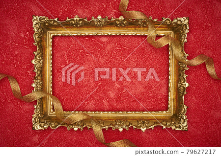 Red background material and picture frame Christmas image Red background material and picture frame Christmas image 79627217