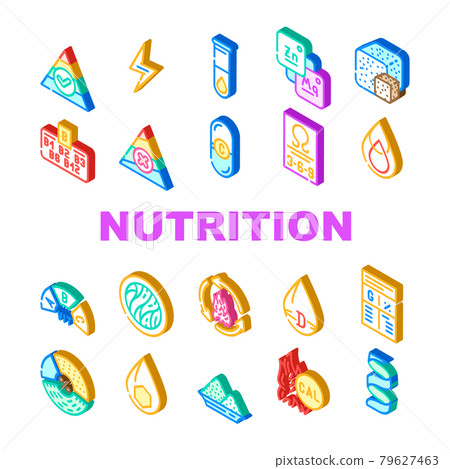 Nutrition Facts Diet Collection Icons Set Vector Nutrition Facts Diet Collection Icons Set Vector 79627463