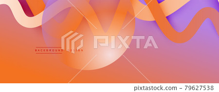 Abstract gradient background with wave line with shadow effect. Geometric composition. 3D shadow effects and fluid gradients Abstract gradient background with wave line with shadow effect. Geometric composition. 3D shadow effects and fluid gradients 79627538