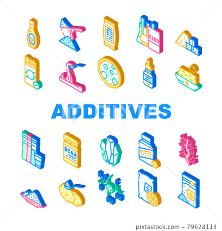 Food Additives Formula Collection Icons Set Vector Food Additives Formula Collection Icons Set Vector 79628113