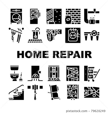 Home Repair Service Collection Icons Set Vector Home Repair Service Collection Icons Set Vector 79628249