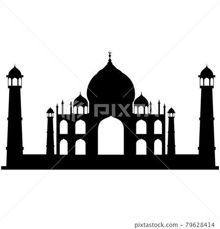 Taj Mahal vector, indian Agra temple illustration 79628414