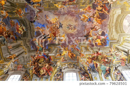 Sant Ignazio church ceiling frescoe, Rome, Italy 79628501