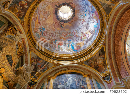 Sant Ignazio church ceiling frescoe, Rome, Italy 79628502