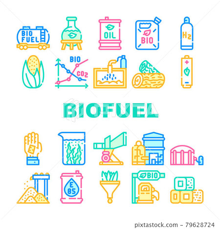 Biofuel Green Energy Collection Icons Set Vector Biofuel Green Energy Collection Icons Set Vector 79628724