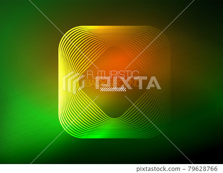 Neon color square shape lines abstract background. Shiny magic energy and motion concept, vector abstract wallpaper background Neon color square shape lines abstract background. Shiny magic energy and motion concept, vector abstract wallpaper background 79628766