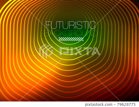 Neon color square shape lines abstract background. Shiny magic energy and motion concept, vector abstract wallpaper background 79628775
