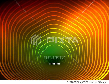Neon color square shape lines abstract background. Shiny magic energy and motion concept, vector abstract wallpaper background Neon color square shape lines abstract background. Shiny magic energy and motion concept, vector abstract wallpaper background 79628777
