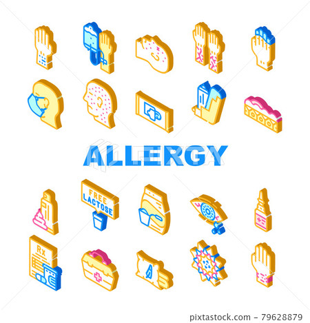 Allergy Health Problem Collection Icons Set Vector Allergy Health Problem Collection Icons Set Vector 79628879