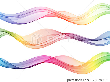 A set of transparent waves.Abstract colour background waves. 79628906