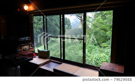 Sea of clouds through the window 79629088