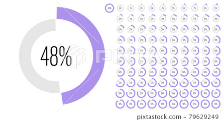 Set of circle percentage progress bar diagrams 79629249