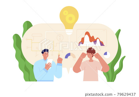 Creative group working. Young creatives, collaboration diversity minds. Coworkers studio agency, professional creator team utter vector concept Creative group working. Young creatives, collaboration diversity minds. Coworkers studio agency, professional creator team utter vector concept 79629437