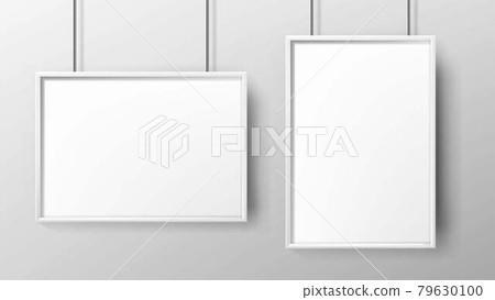 Posters Blank Promo Paper With Frame Set Vector Posters Blank Promo Paper With Frame Set Vector 79630100
