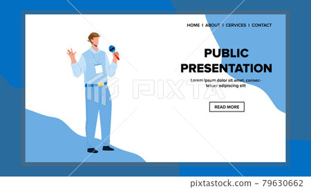 Public Presentation Talk Man For Audience Vector 79630662