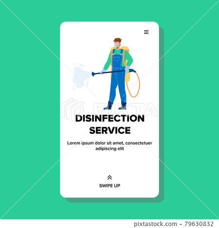 Disinfection Service Worker Disinfecting Vector Disinfection Service Worker Disinfecting Vector 79630832