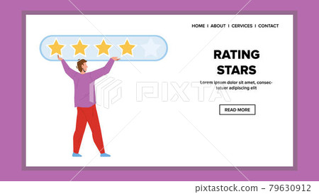 Rating Stars Putting Customer Or Service Vector 79630912