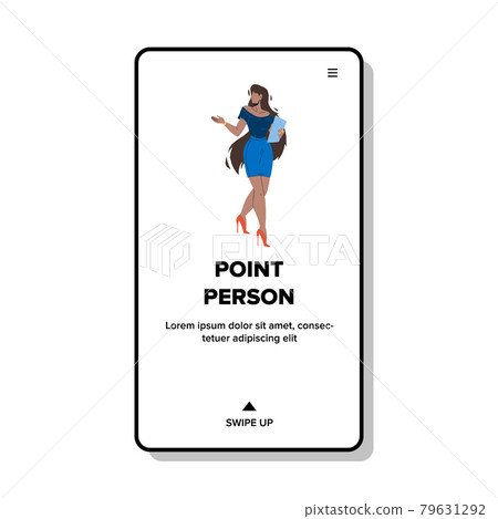 Point Person Businesswoman Pointing Away Vector flat Point Person Businesswoman Pointing Away Vector flat 79631292