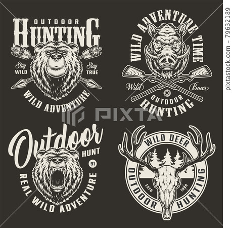 Vintage hunting labels Vintage hunting labels 79632189