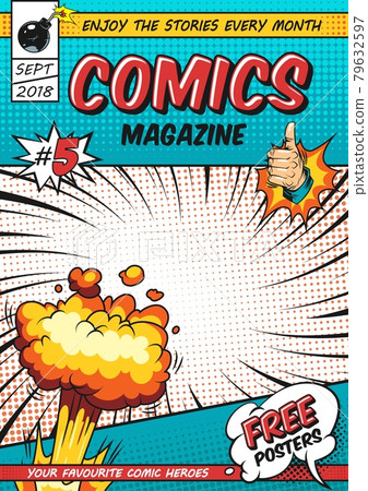 Comics poster design template Comics poster design template 79632597