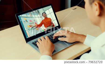 E-learning and Online Business Presentation Meeting Concept. E-learning and Online Business Presentation Meeting Concept. 79632720