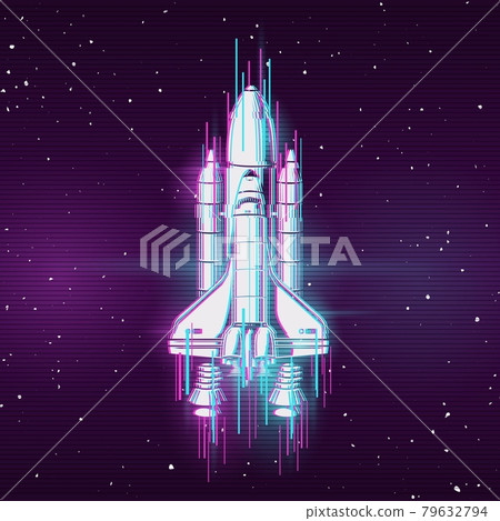 Concept illustration with glitch effect 79632794