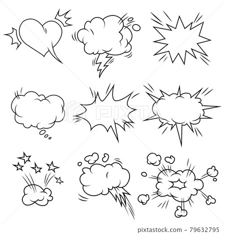 Comic bubbles set 79632795
