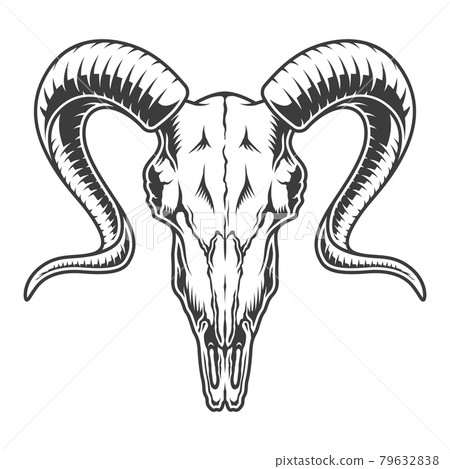 Monochrome goat icon 79632838