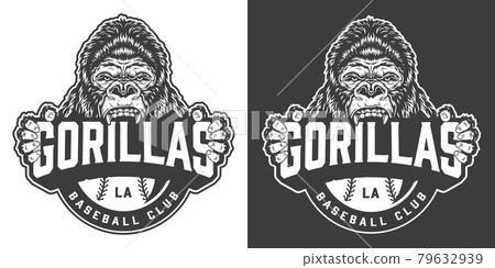 Vintage gorillas baseball club logotype 79632939