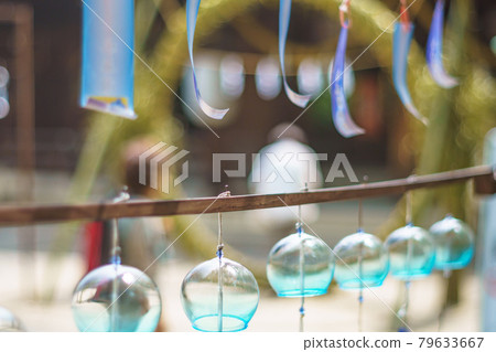 Shot of the wind chimes of Shizumoto Shrine in Shimamoto Town, Mishima-gun, Osaka Prefecture Shot of the wind chimes of Shizumoto Shrine in Shimamoto Town, Mishima-gun, Osaka Prefecture 79633667