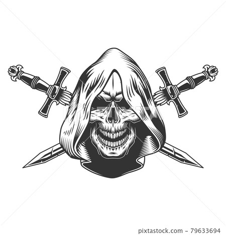 Reaper skull in hood 79633694