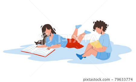 Children Read Information In Education Book Vector 79633774