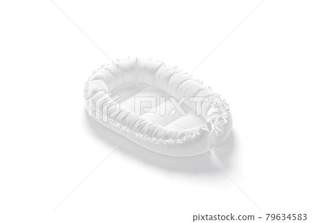 Blank white cocoon nest shaped mockup, side view 79634583