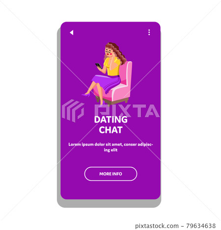 Dating Chat Phone Application Using Girl Vector Dating Chat Phone Application Using Girl Vector 79634638
