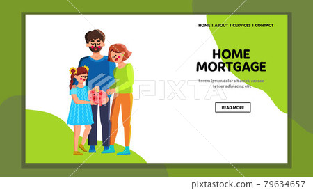 Home Mortgage Family Safe Coin In Piggybank Vector Home Mortgage Family Safe Coin In Piggybank Vector 79634657