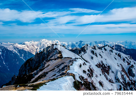 Northern Alps Mountains during the snowy season 79635444