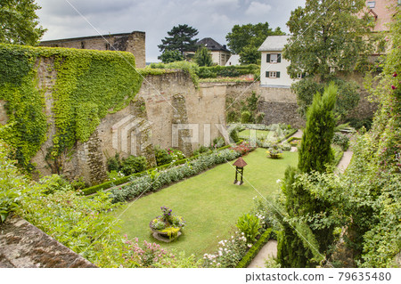 View on Eltville castle garden at daytime in summer View on Eltville castle garden at daytime in summer 79635480