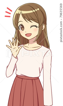 一個穿著便衣的女人舉起了手 一個穿著便衣的女人舉起了手 79635569