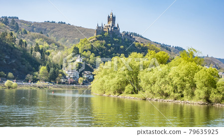 Picture of Cochem Castle from river Mosel during daytime in summer 2017 Picture of Cochem Castle from river Mosel during daytime in summer 2017 79635925
