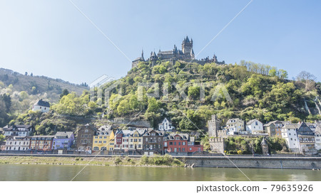 Picture of Cochem Castle from river Mosel during daytime in summer 2017 Picture of Cochem Castle from river Mosel during daytime in summer 2017 79635926