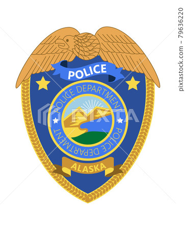 Police badge vector. Sheriff, marshal label illustrations. Law enforcement emblems for national days. Police badge vector. Sheriff, marshal label illustrations. Law enforcement emblems for national days. 79636220