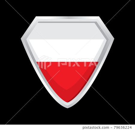 Poland flag vector. A sign of the Polish state. A shield with a red 79636224