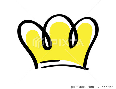 Premium crown vector in doodle style. King and queen crown as sketch. 79636262