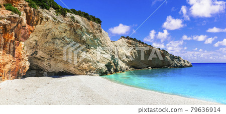 One of the most beautiful beaches of Greece- Porto Katsiki in Lefkada. Ionian islands 79636914