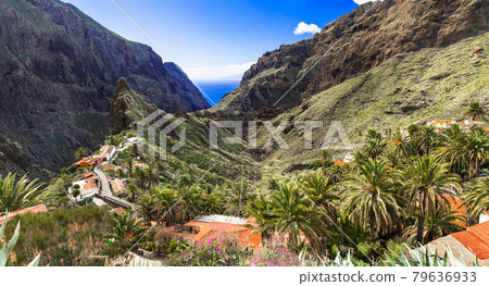 Scenic mountain village Maska, Tenerife island. Canary islands of Spain Scenic mountain village Maska, Tenerife island. Canary islands of Spain 79636933