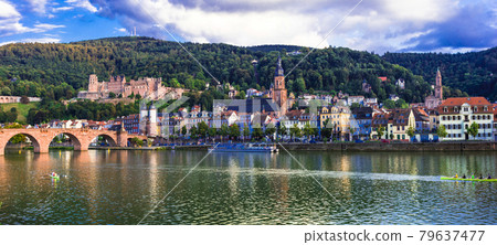 Heidelberg one of the most beautiful medieval cities in Germany with impressive bridge and castle 79637477