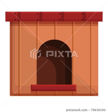 Classic doghouse icon cartoon vector. Puppy kennel 79638340