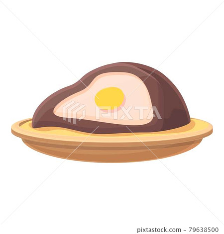 Egg meat roll icon cartoon vector. Korea cheese bread Egg meat roll icon cartoon vector. Korea cheese bread 79638500