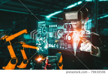 Advanced robot arm system for digital industry and factory robotic technology Advanced robot arm system for digital industry and factory robotic technology 79638506